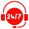 24 hours support icon